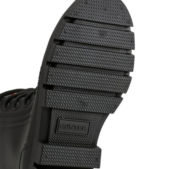 Hunter Women's Diana Waterproof Lace-Up Rain Boots in Black - Picture 7 of 10
